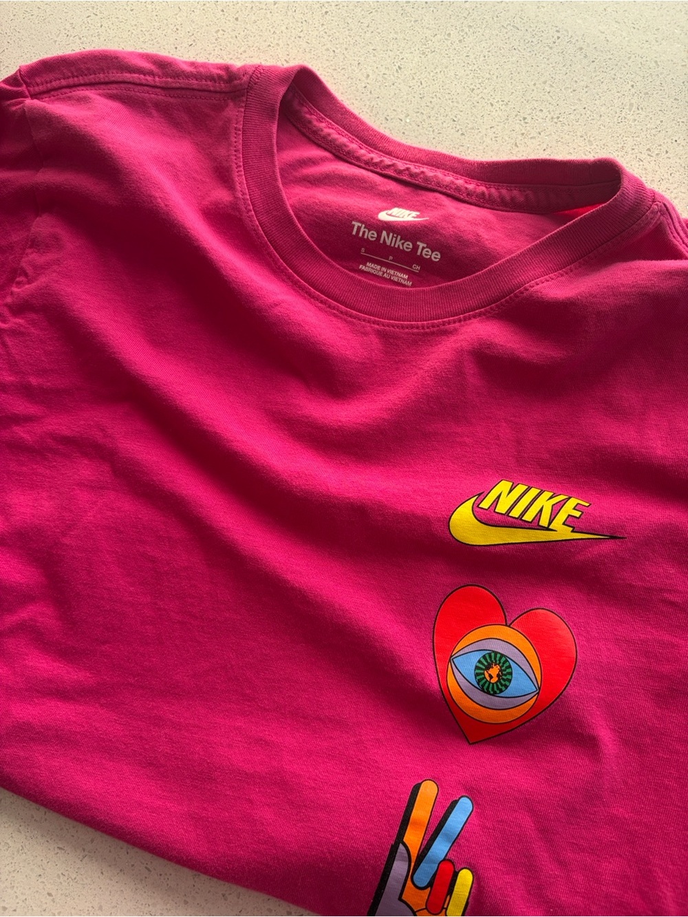 Nike Hot Pink Long-Sleeve Graphic Tee